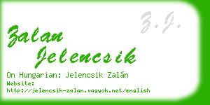 zalan jelencsik business card